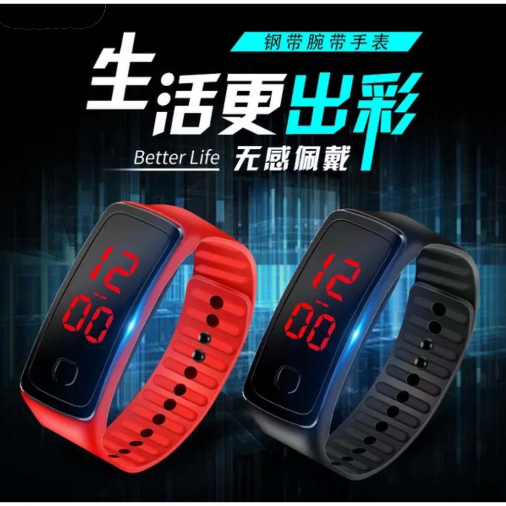 Cheaper-Jam Tangan LED Digital Sport Segipanjang Jam Anak / Dewasa Unisex Jam Cowok Cewek Fashion Termurah