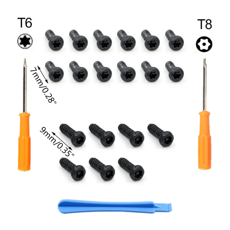 CRE  Repair Parts Tools Kit T8 T6 Screwdriver with Screws For -XBOX -ONE- /S Slim ones/ Elite Gamepad Controlle