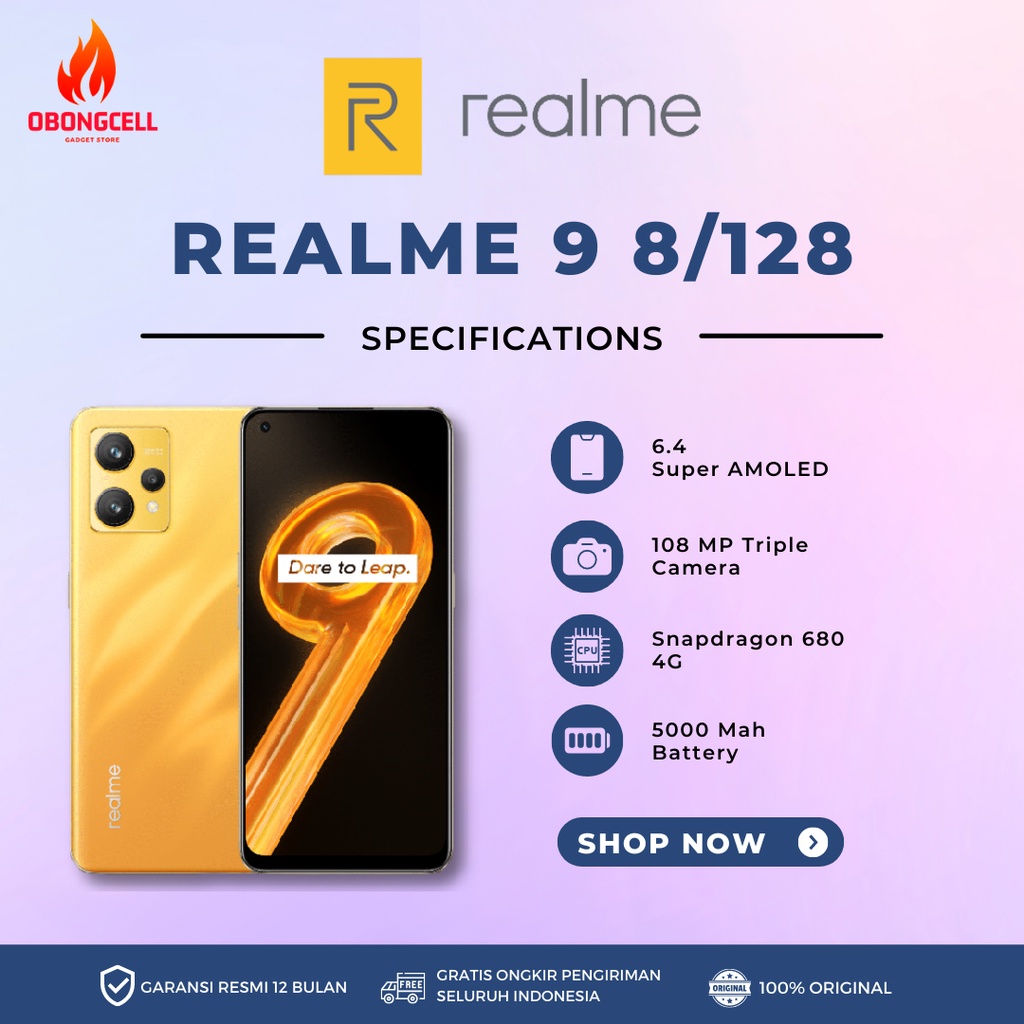 Hp Realme 9 4G NEW original Garansi Resmi