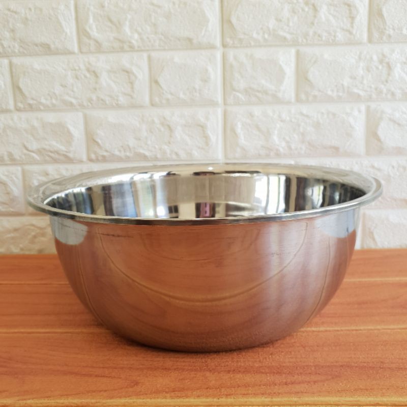 Baskom Stainless 34cm / Baskom Stainless Tebal / Baskom Murah