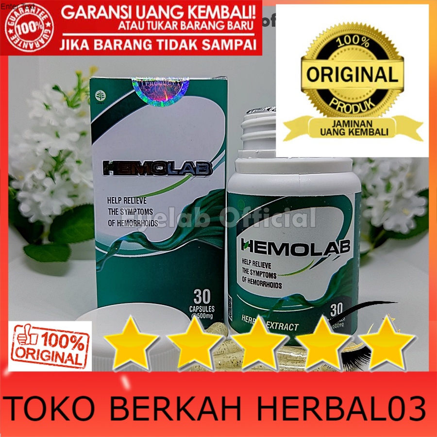 100% ASLI Hemolab Asli original Obat Ambeien Wasir Herbal BPOM 100% ASLI