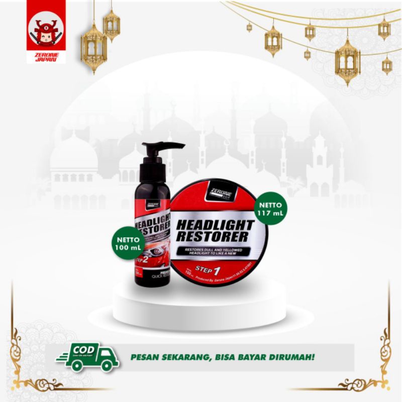 Zerone headlight restore pembersih noda kuning headlamp mobil