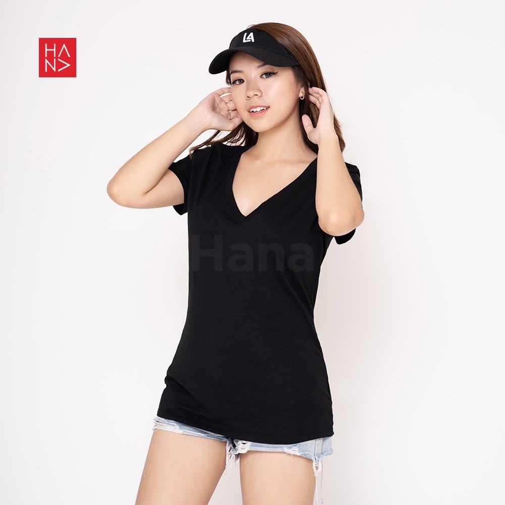 HanaFashion JKT - Yuki Basic T-shirt Kaos Wanita Murah - TS488