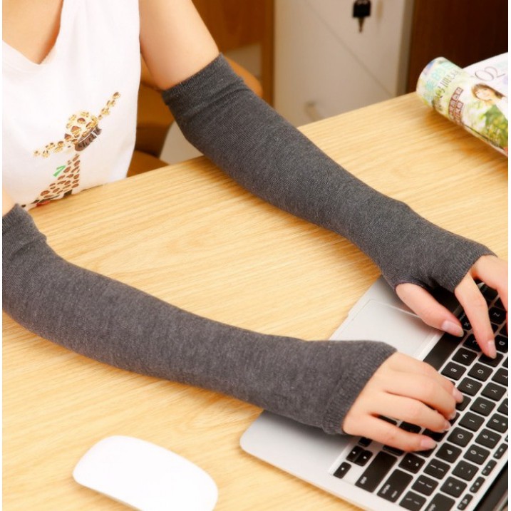 Grosir - F495 Manset Jempol / Manset Tangan Wanita / Handsock Lembut Wanita / Kain Penutup Lengan