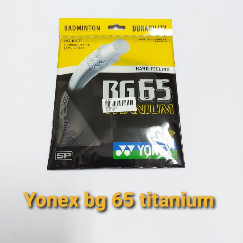 senar badminton yonex original / senar raket yonex bg 65 titanium