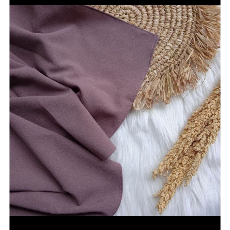Pasmina Diamond Ceruty 180x75 Pashmina Panjang sabyan Basic Non Instan hijab Terlaris-Pashmina Mocca