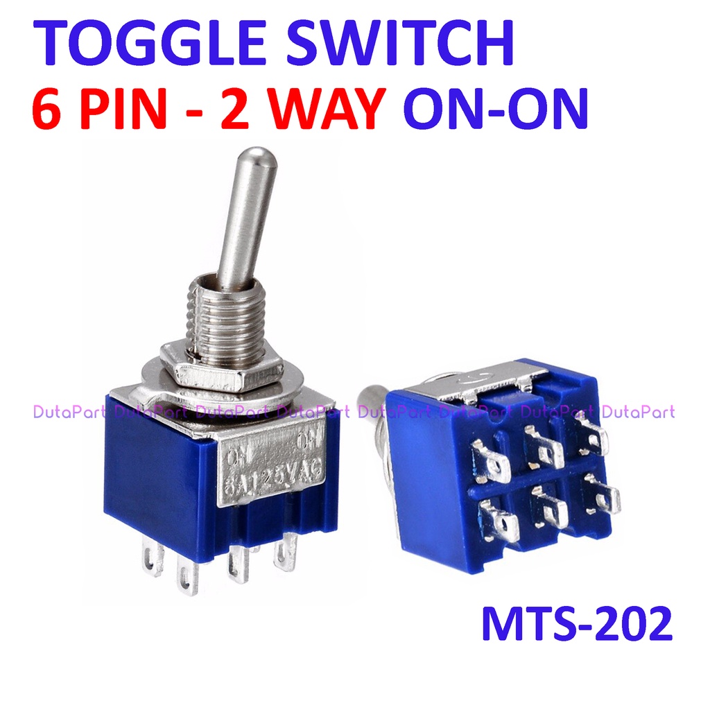 Saklar Toggle MTS-202 6 PIN 2 Way Arah Posisi ON-ON Switch Togle