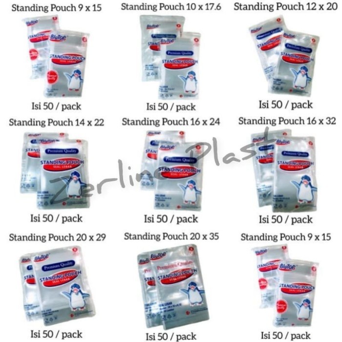 (DUS) Plastik Standing Pouch - Premium Quality BluTOP