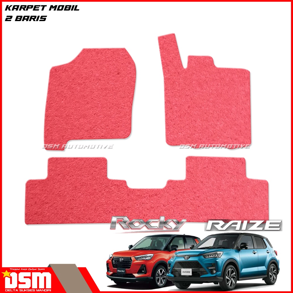 Karpet Mobil Mie Toyota Raize - 2 Baris tanpa bagasi / Karpet Mie Tebal dan Empuk / DSM