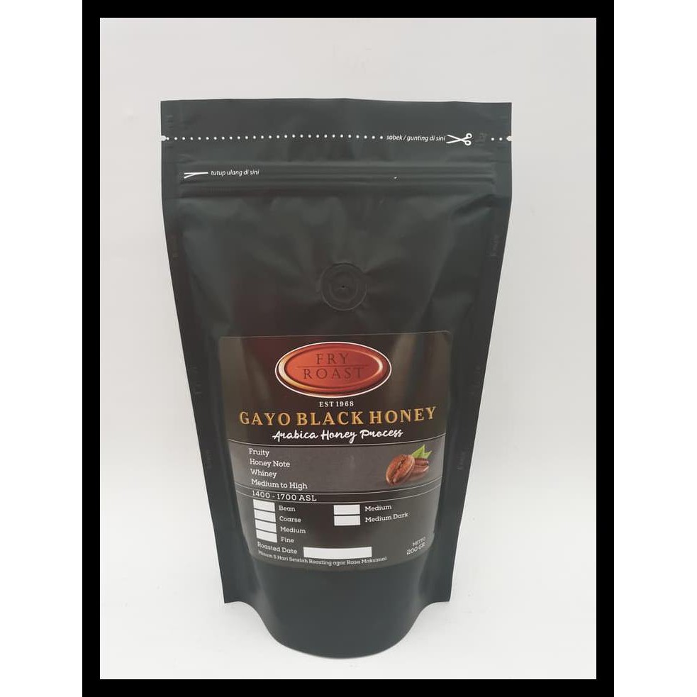 

Kopi Arabica Gayo Black Honey Process 200 Gr Biji Dan Bubuk - Biji Free Ongkir