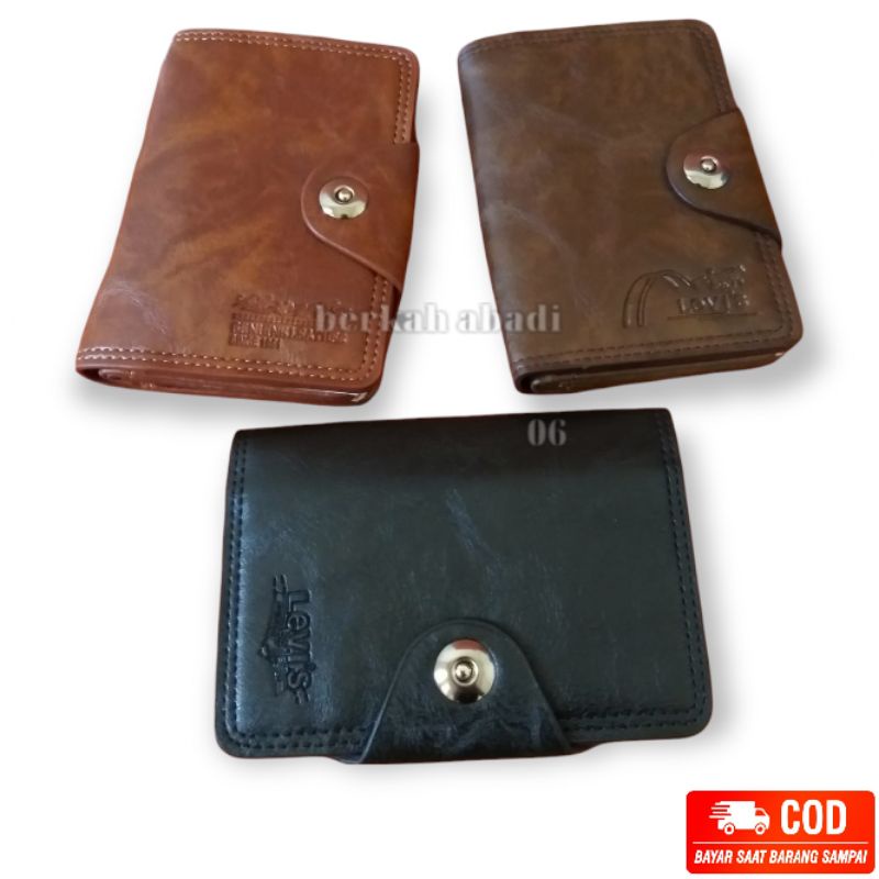 Dompet Kancing Lipat Semi Kulit/Dompet Tanggung 3/4 Lvs