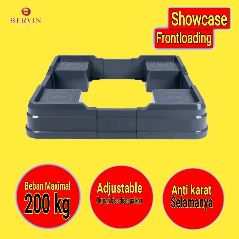 BERVIN KAKI MESIN CUCI FRONT LOADING / DUDUKAN MESIN CUCI FRONT LOADING / SHOWCASE