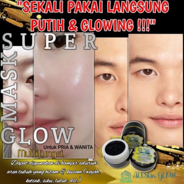 Unik MAXI GLOW Paket Skincare Glowing Perawatan Wajah Korea Cream Pemutih - SuperMaskGlow Diskon