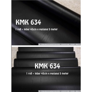 SKM WALLPAPER DINDING KMK 634 MOTIF  KAYU  HITAM  STIKER  