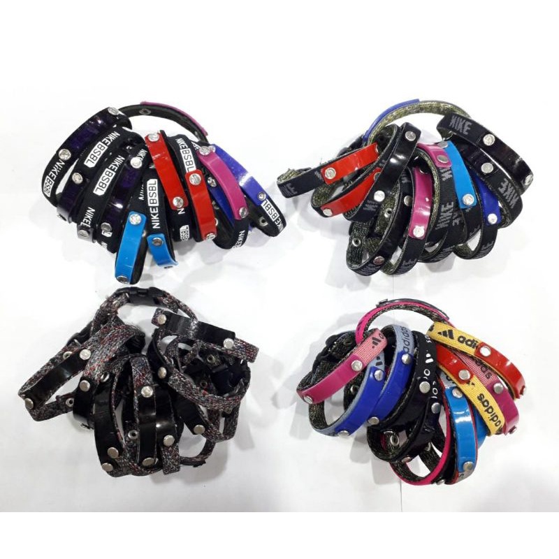 Gelang Slop Tali Plat Mika 12buah Kulakan Grosir