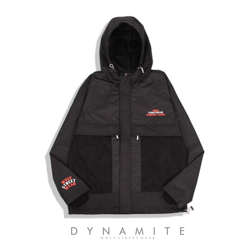 Wolv Dynamite Jaket Dynamite Pria Jaket Parasut Jaket Outdoor Jaket Sport Jaket Running Jaket Distro