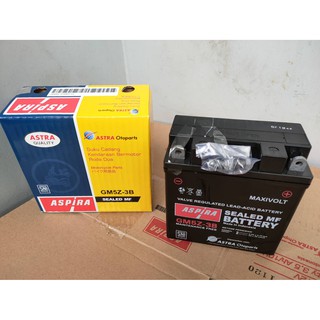 Aki Motor Yamaha Jupiter Z Burhan Gm5z-3b ASPIRA MF | Shopee Indonesia