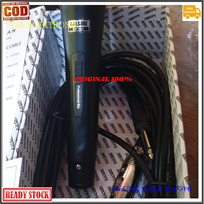 G493 MIC KARAOKE EALSEM ORIGINAL G493 MICROPHONE KABEL DYNAMIC CABLE MIK vocal vokal profesional pro mikrophone musik music audio sistem sound system panggung dj studio  Tidak pakai baterai langsung colok aja  BISA DIGUNAKAN KE SEGALA ALAT AUDIO  Bahan AB