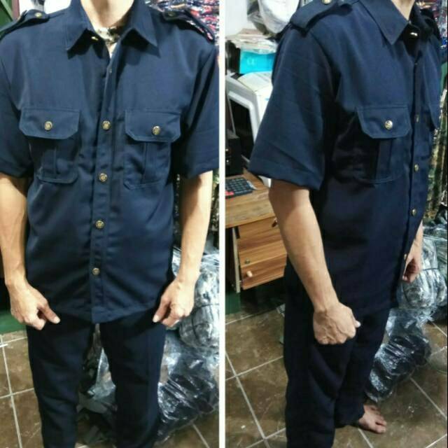 Setelan Seragam Safari Security Satpam Sopir - Baju Safari