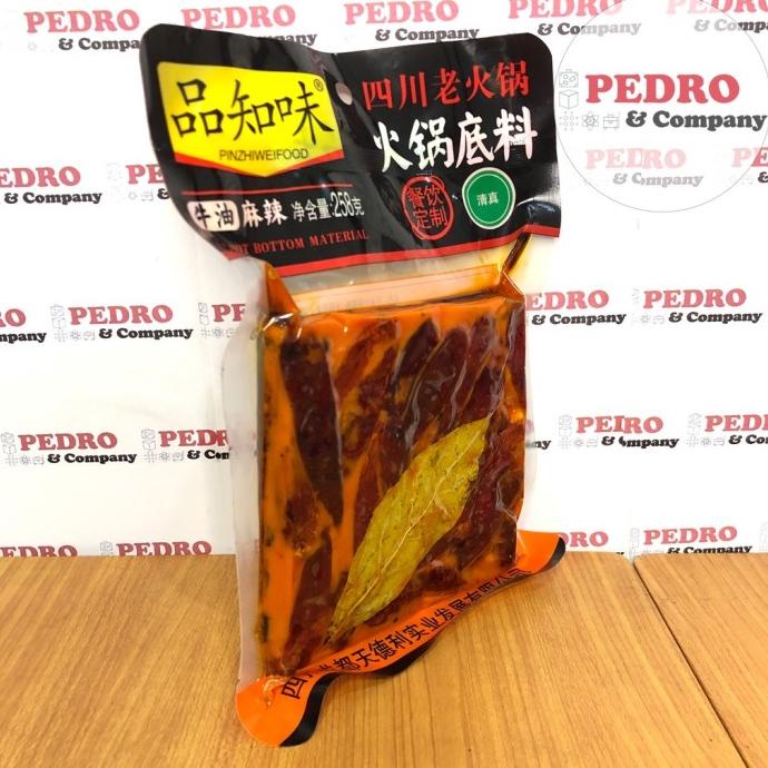 

Pinzhiweifood Bumbu soup base mala spicy hotpot 258 gram halal import