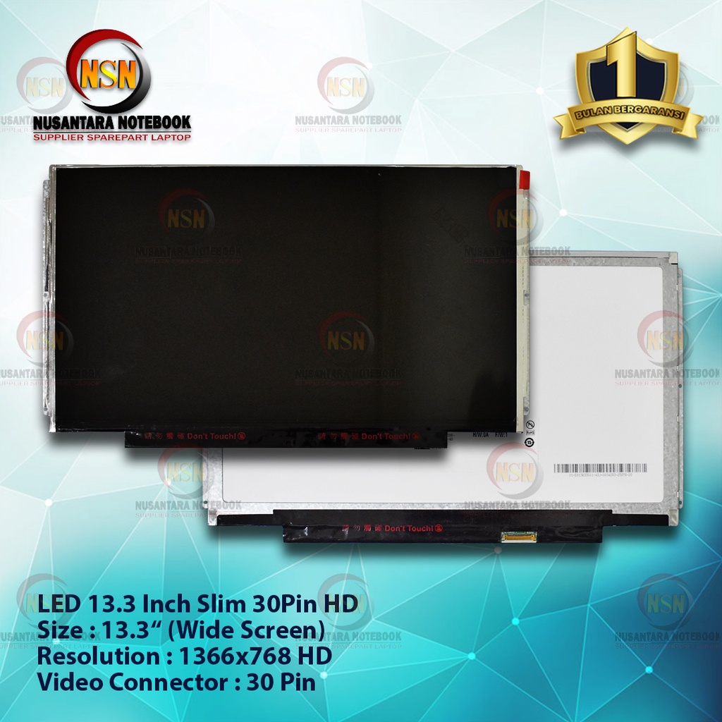 LCD LED 13.3 Slim 30Pin Bracket Kanan Kiri 30Pin HD