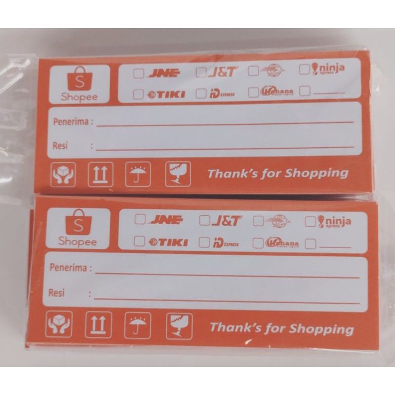 

stiker resi shopee