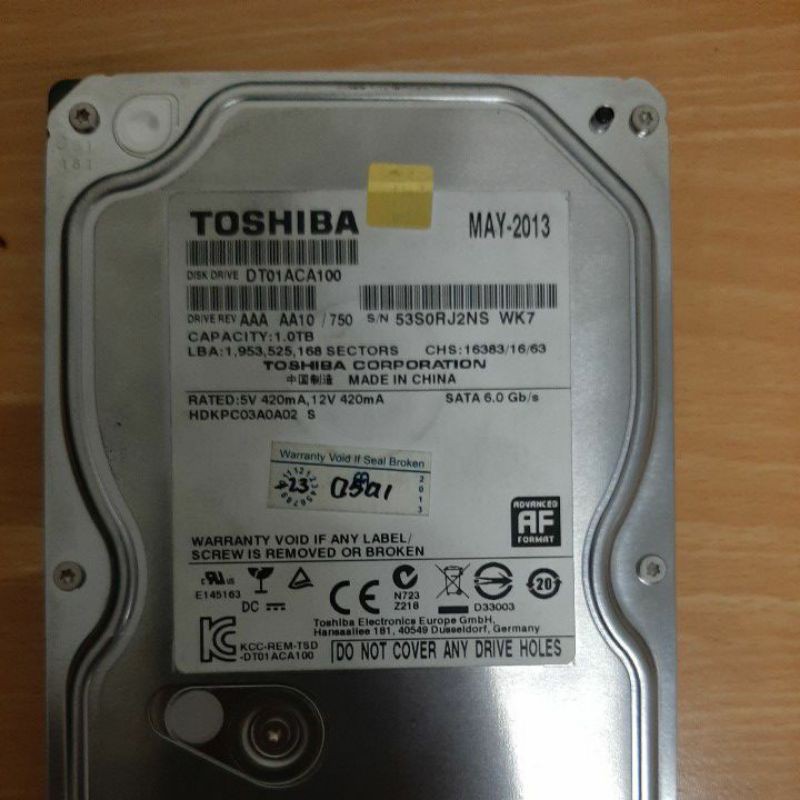 Hardisk TOSHIBA 1Tb second