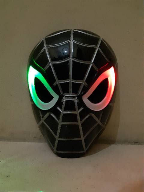 TOPENG SPIDERMAN HITAM ANAK COSPLAY AVENGERS - MAINAN MASK EDUKATIF