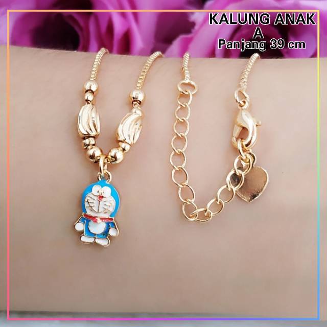 Kalung xuping kalung anak karakter frozen/little pony lapis emas gold H134