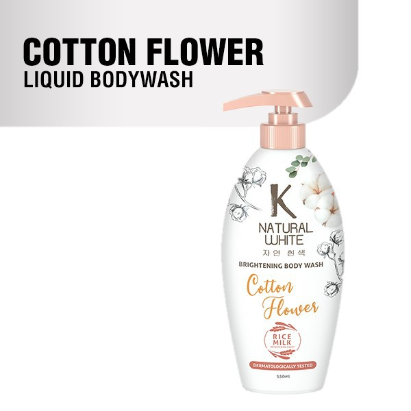 K Natural White Sabun Mandi Cair Cotton Flower Botol 500 ml x2 - Gambar 2