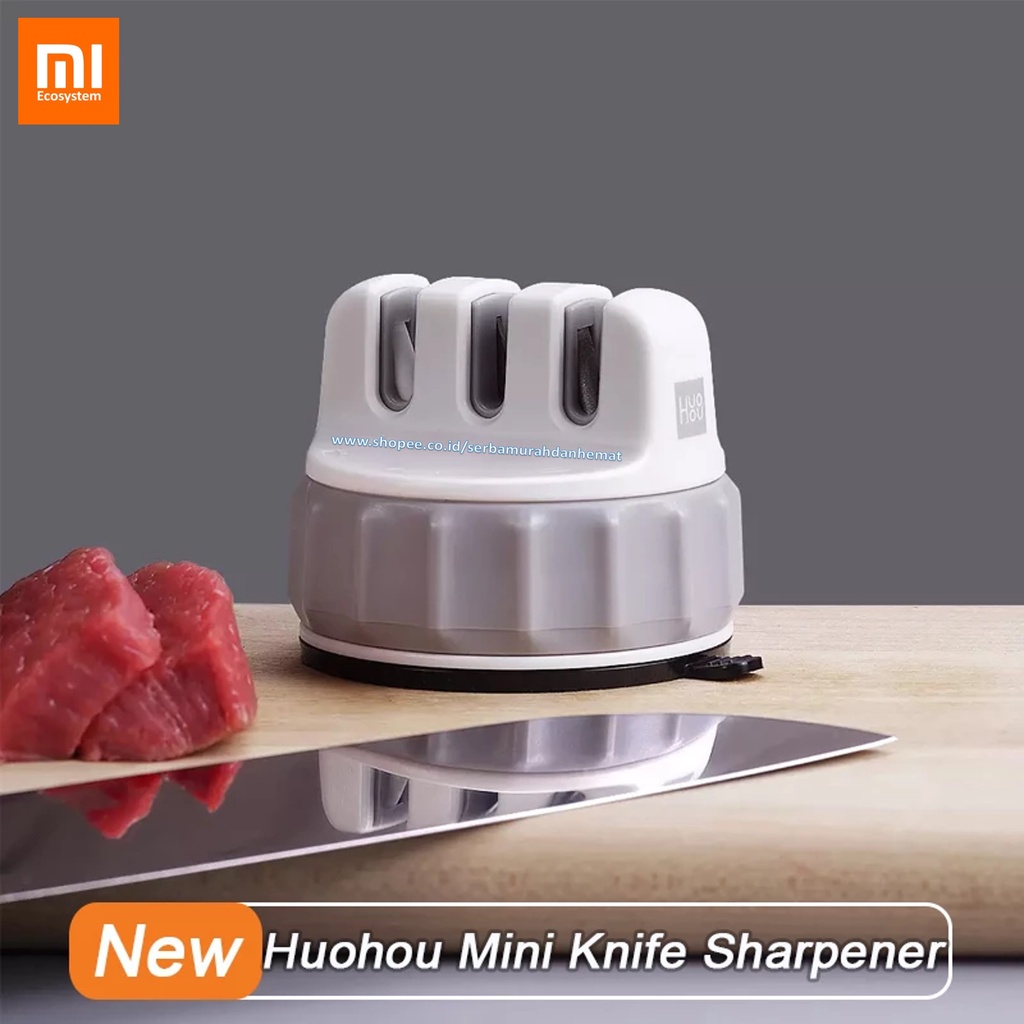 Pengasah Pisau Mini 3in1 Tajam 30 Detik ORIGINAL Huohou Mini Knife Sharpener