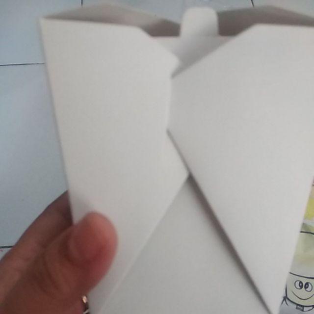 Paper Food Pail L/ Box Bento/ Rice Box L Putih Polos Laminasi @1pcs