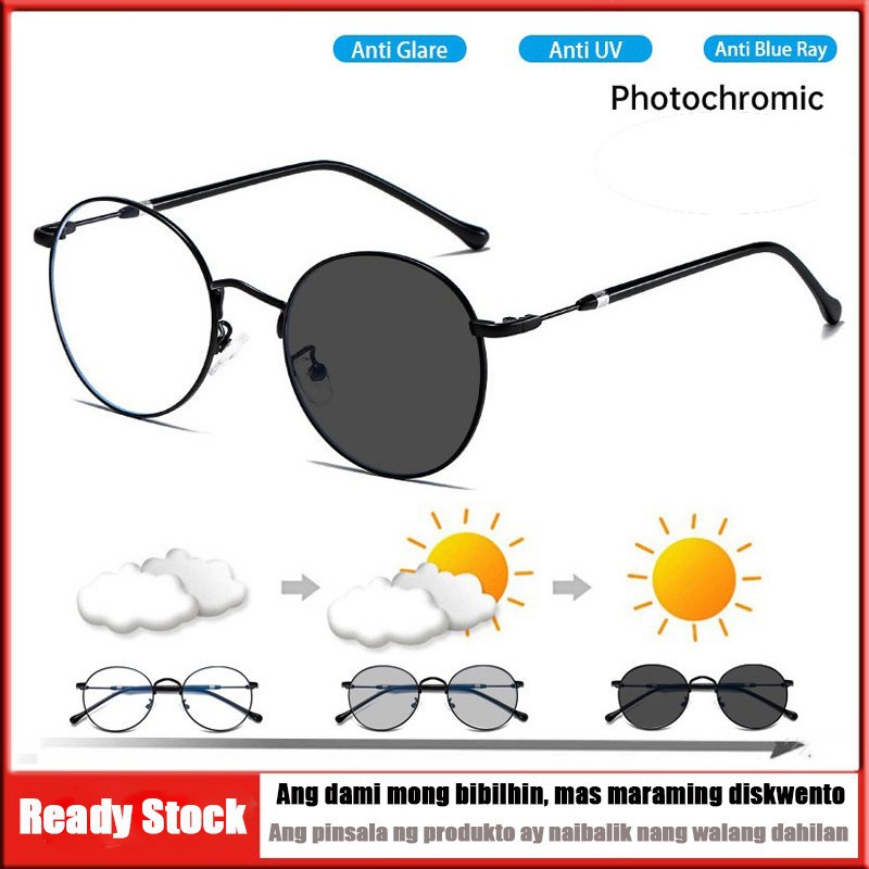 Kacamata Photochromic Anti Radiasi Dengan Bingkai Logam Untuk Pria Dan Wanita