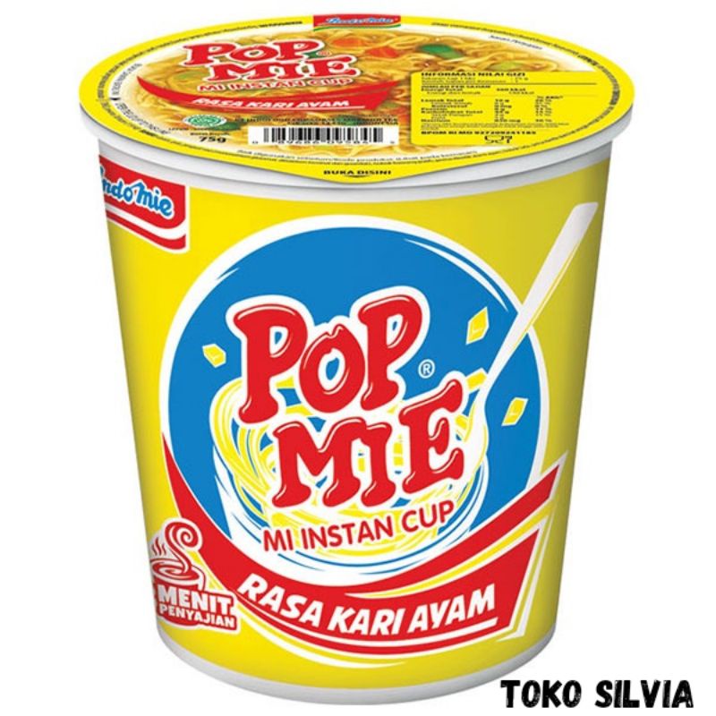 

POP MIE kuah all variant kari ayam/soto ayam/ayam bawang 75gr