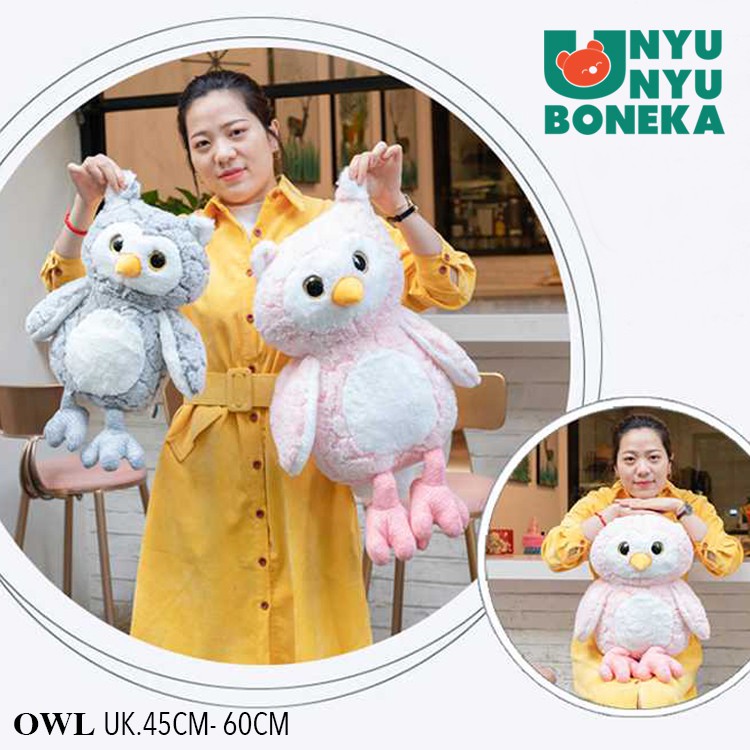 Boneka Owl Burung hantu 45cm animal import ultah kado souvenin korea kpop roumang