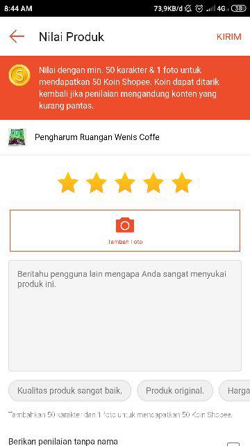 Pengharum Ruangan Wenis Coffe