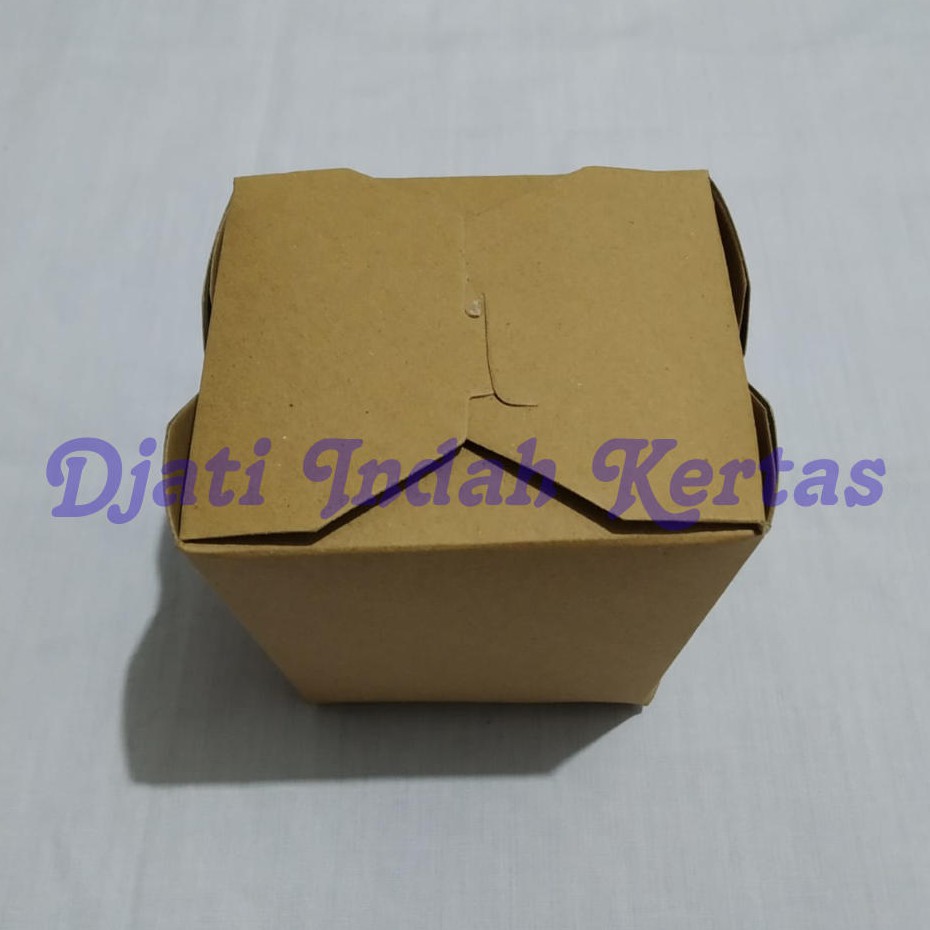 TERMURAH !!! Kardus Food Pail / Dus Coklat ( Uk. 10x10x8 ) Isi 50pcs