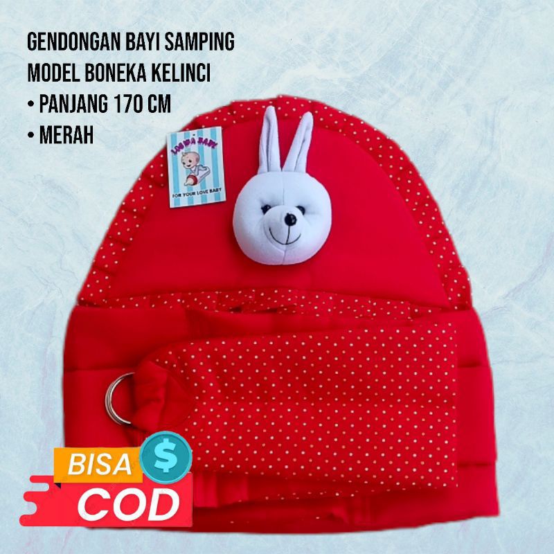 gendongan bayi renda boneka rabbit