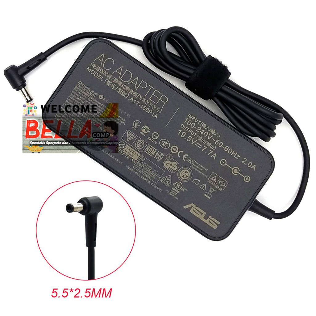 19.5V 7.7A 150W 5.5*2.5mm Charger Casan laptop asus G73SW G71G G74 G72G G73S X73 GL503 G53 G53S G53S