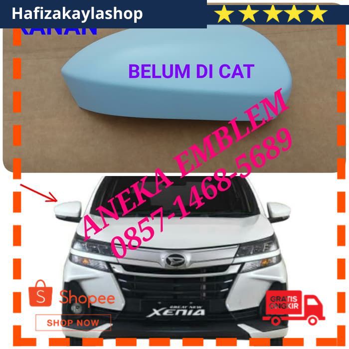 Part mobil cover spion xenia 2019 up - tutup spion xenia 2019 up - kanan - ori zn 230