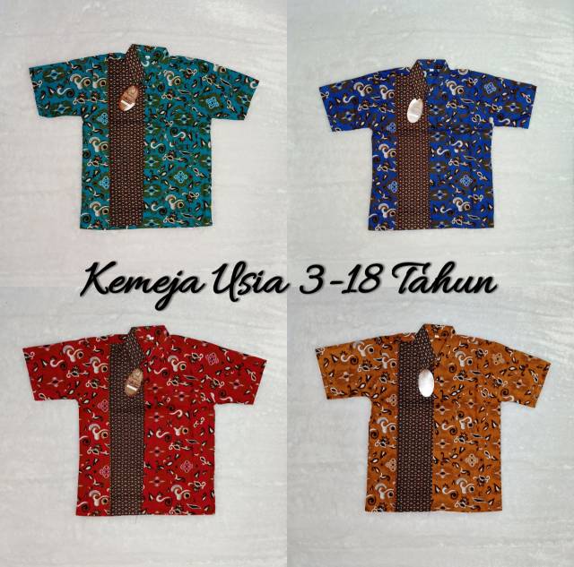 Kemeja Batik Anak Usia 1,2,3,4,5,6,7,8,9,10,11,12,13,14,15,16,17,18 Tahun Grosir Kemeja Batik Murah