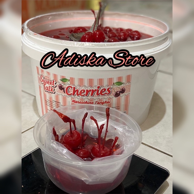 

Cherry / Cherries / Ceri Merah Tangkai Maraschino isi +/-11
