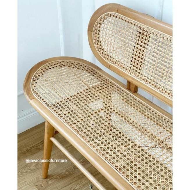 KURSI BANGKU KACANG ROTAN VINTAGE RETRO CAFE ANTIK UNIK BISA UNTUK TERAS SANTAI OUTDOOR INDOOR SANDARAN ROTTAN BAHAN KAYU JATI BERKUALITAS EXPORT HARGA MURAH FINISHING NATURAL FURNITURE JEPARA-3
