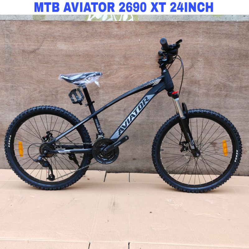 Sepeda Gunung MTB 24Inch Aviator 2690 XT 3X8Sp Hi-ten stell