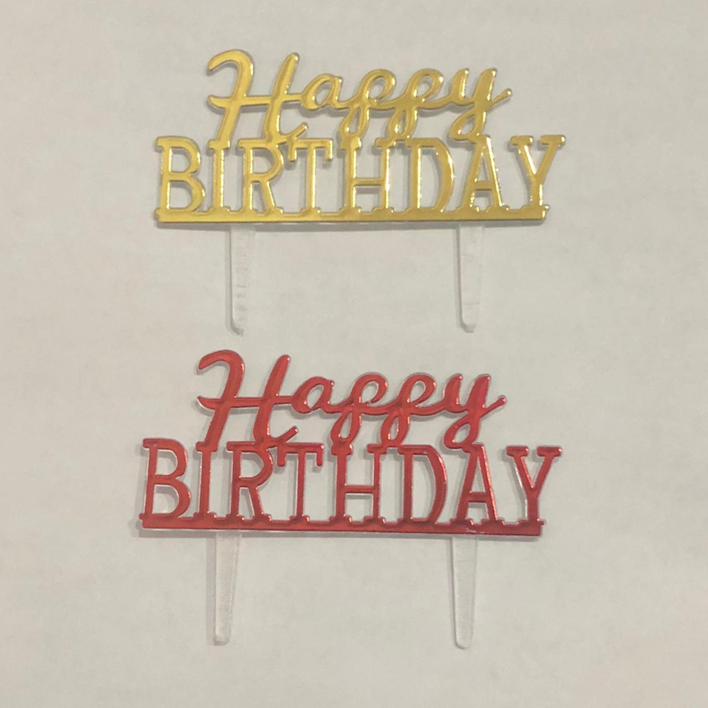 Topper MIni Happy Birthday 100 pcs / Hiasan Kue Ultah