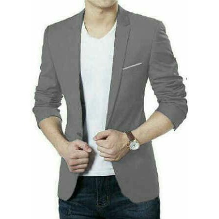 JAS  blazer casual zaraman grey  COC KATOO