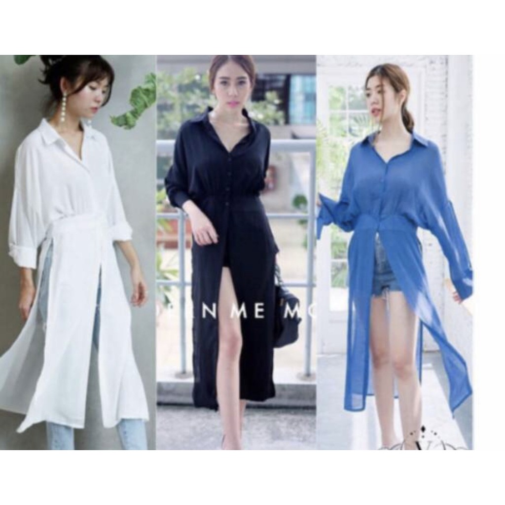 Long Slit Shirt #1858