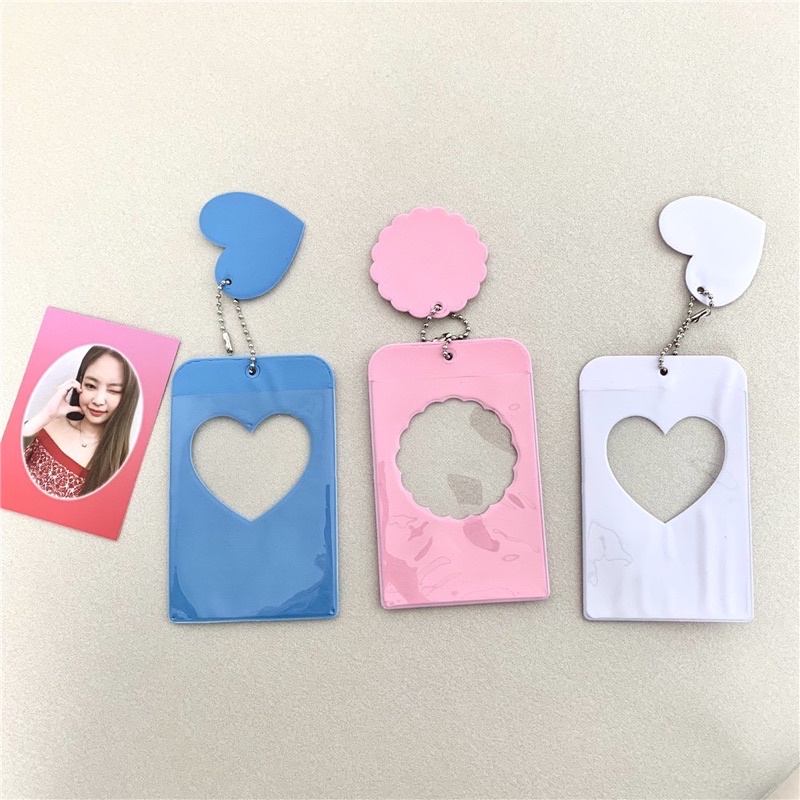 (its pico) Card holder cute motif awan pita for photocard etc