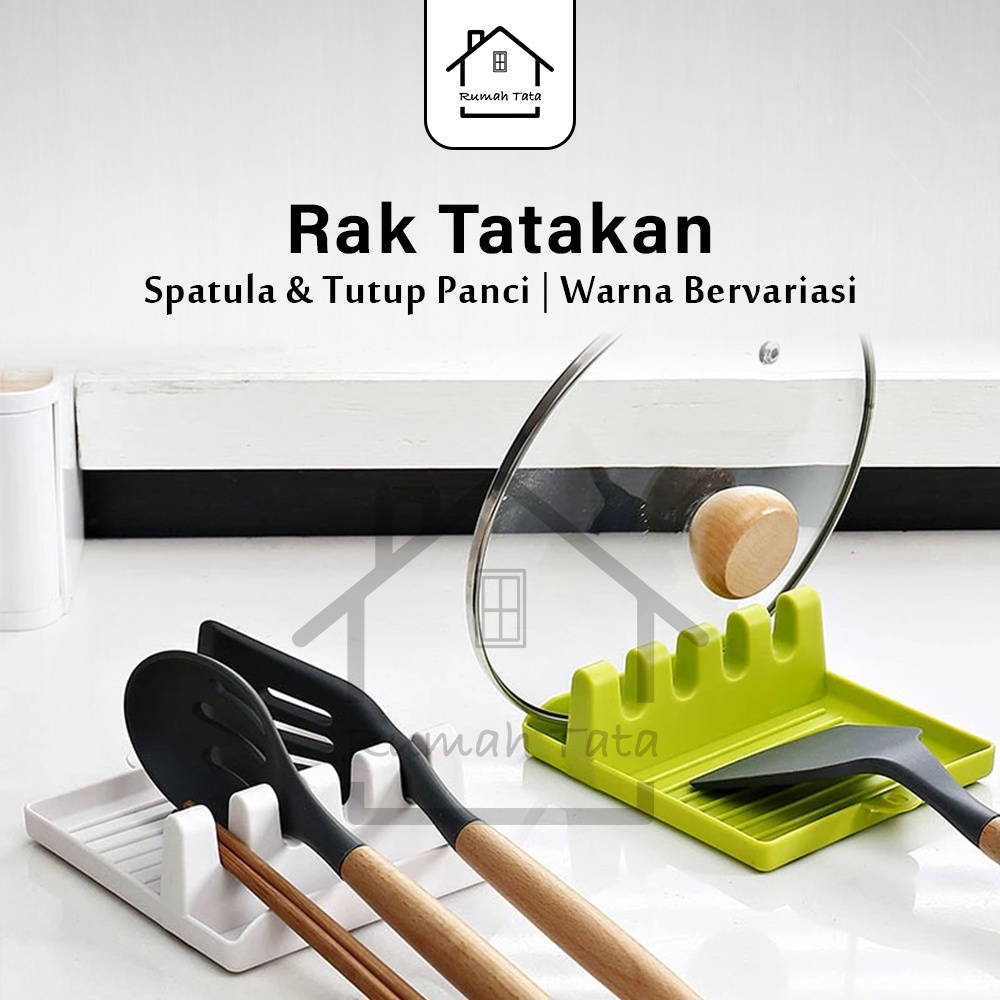 Tatakan Sendok Spatula Rak Sepatula Sutil Tempat tutup panci sendok