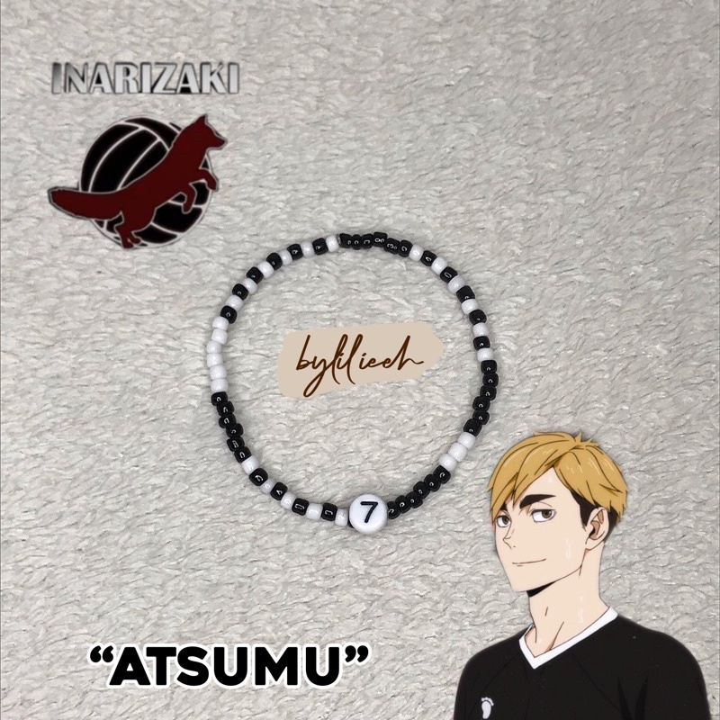 baca deskripsi GELANG HAIKYUU/ Haikyuu beads bracelet(INARIZAKI TEAM)